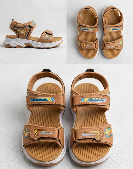 Kids' Tan Sporty Sandals – M.A.S Performance Adjustable Strap Sandals