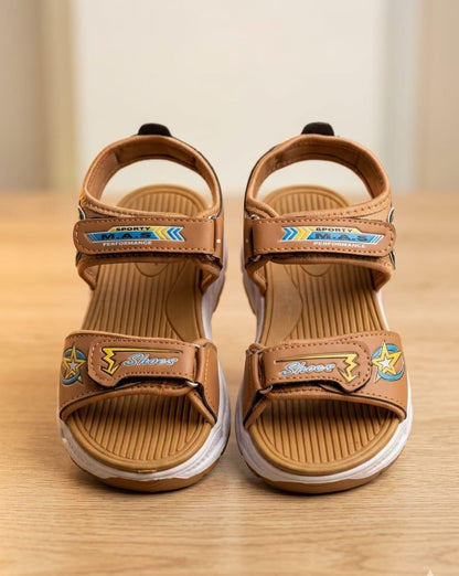 Kids' Tan Sporty Sandals – M.A.S Performance Adjustable Strap Sandals