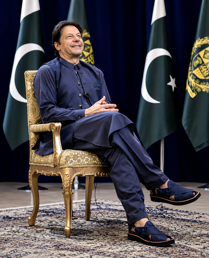 Mera Kadam Royal Navy Peshawari Chappal - Imran Khan Style Platform Sole